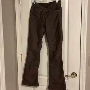 Stitches Dark Brown Flared Bootcut Pants